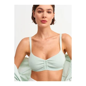 Dilvin Women's Front Pleated Strap Bustier-mint 1036