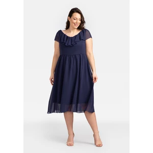 Karko Woman's Dress SB246 Navy Blue