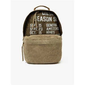 Khaki Men's Leather Backpack Diesel - Men's