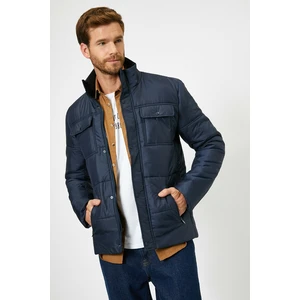 Koton Men's Navy Blue Coat