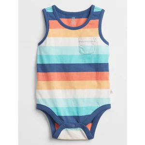 Barevné klučičí baby body pocket print bodysuit GAP