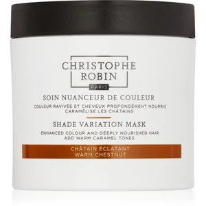 Christophe Robin Shade Variation Mask výživná krémová maska na vlasy odstín Warm Chesnut 250 ml