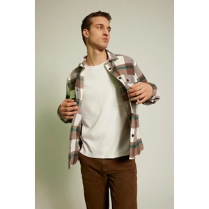 DEFACTO Relax Fit Plaid Cotton Long Sleeve Shirt