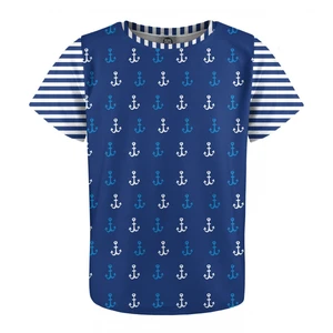 Mr. GUGU & Miss GO Unisex's T-shirt KTS-P1632 Navy Blue