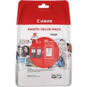 Canon originální ink PG-560XL/CL-561XL multipack + PP-201 10x15cm 50I, black/color, blistr, black 400/color 300str., black 14.3/co