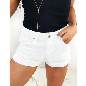 BEVER women's denim shorts white SY0135