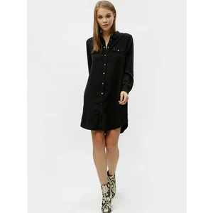 Black shirt dress with pockets VERO MODA Silla