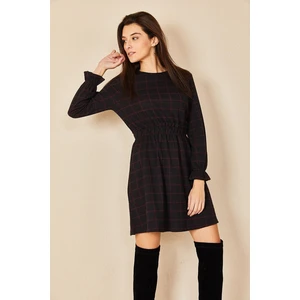 HAKKE Plaid Short Dress