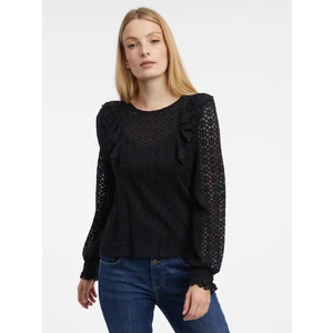 Orsay Black Ladies Patterned Blouse - Women