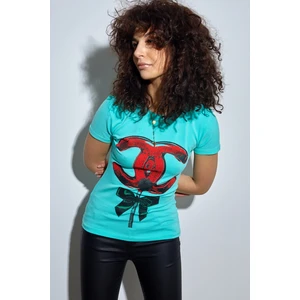 Women's T-shirt with mint application