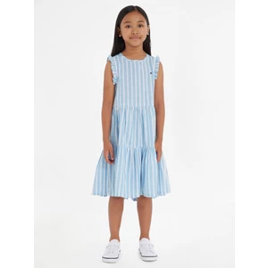 Light Blue Girls' Striped Dress Tommy Hilfiger - Girls