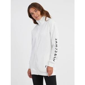 White women's sweatshirt with zipper SAM 73 Asajj