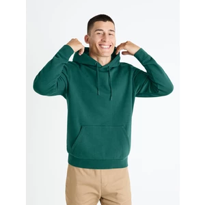 Dark green men's hoodie Celio Fesix
