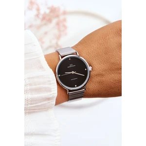 Women's Waterproof Watch on Giorgio& Dario Bracelet Silver - Black