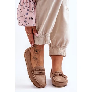 Women's Suede Moccasins Beige Cloria