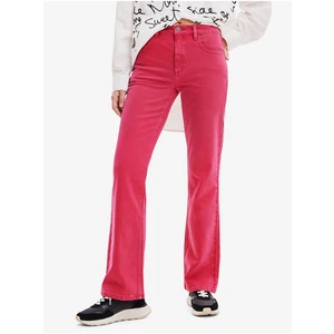 Pink Women's Bootcut Jeans Desigual Oslo - Women