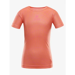 Children's quick-drying T-shirt ALPINE PRO BASIKO neon shocking orange variant PA