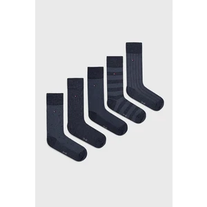 Tommy Hilfiger Socks - TH MEN SOCK 5P GIFTBOX BIRDEYE blue