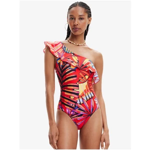 Red Desigual Medewi Patterned Swimwear for Women - Women