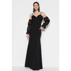 Trendyol Black, fitted, Woven Long Evening Dress