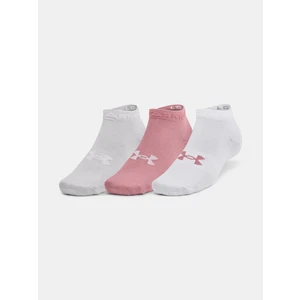 Under Armour UA Essential Low Cut Ponožky 3 páry Růžová