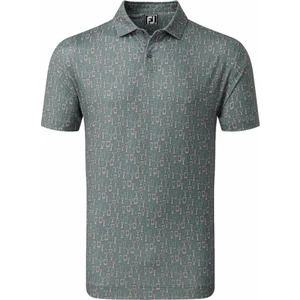 Footjoy Glass Print Mens Polo Shirt Lava M