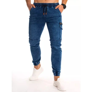 Men's denim joggers blue UX2994