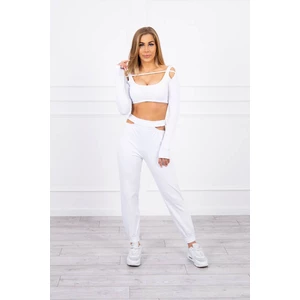 Set with a top blouse white