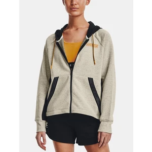 Dámská mikina Under Armour Rival + FZ Hoodie  BROWN  L