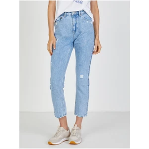 Light Blue Shortened Straight Fit Jeans TALLY WEiJL - Women