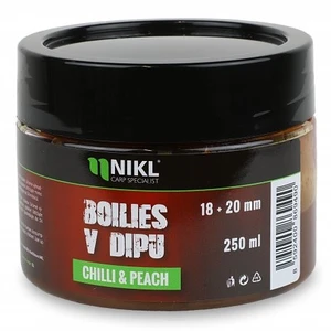 Nikl boilie v dipu 250 g 18/20 mm - chilli & peach