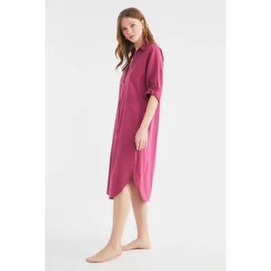 Trendyol Plum Slit Detailed Beach Dress