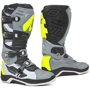 Forma Boots Pilot Gri-Alb-Yellow Fluo 40 Cizme de motocicletă