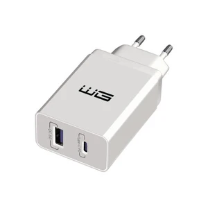 Nabíjačka WG, 2xUSB, 20 W QuickCharge, 18 W, biela