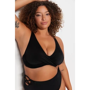 Trendyol Curve Black Bikini Top