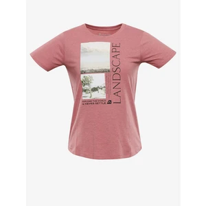 Women's cotton T-shirt ALPINE PRO GORENA dusty rose variant pa