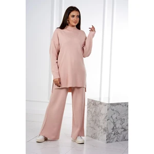 2-piece sweater set powder pink