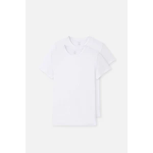 Dagi White D5120 Compact O-Neck T-Shirt 2-Pack