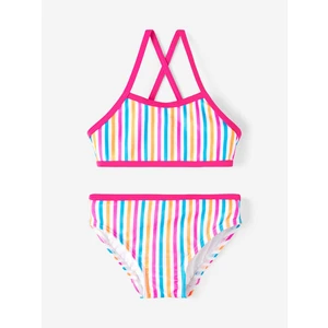 White Girly Striped Swimwear name it Ziza - Girls