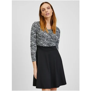 Orsay White and Black Women Patterned Dress - Women