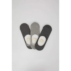 DEFACTO Men's Cotton 3-pack Ballet Socks