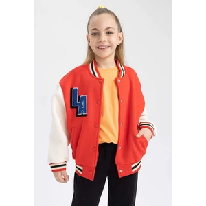 DEFACTO Girls College Collar Bomber Cardigan