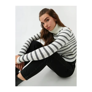 Koton Turtleneck Striped Sweater