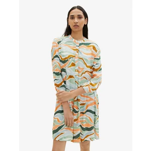 Brown Green Ladies Patterned Dress Tom Tailor - Women