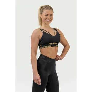 Nebbia Padded Sports Bra INTENSE Iconic Black/Gold M Fitness spodní prádlo