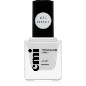 emi E.MiLac Gel Effect Ultra Strong lak na nehty s gelovým efektem bez použití UV/LED lampy odstín Snow White #001 9 ml