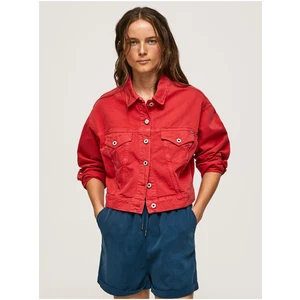 Red Denim Jacket Pepe Jeans - Women