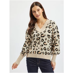 Orsay Beige Women Patterned Sweater - Women