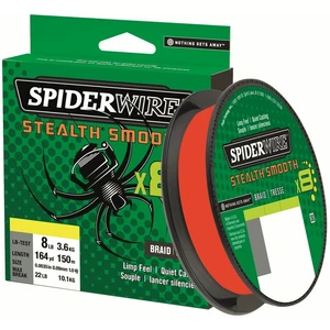 Spiderwire splétaná šňůra stealth smooth 8 červená 150 m - 0,13 mm 12,7 kg