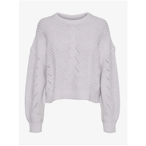 Light Purple Ribbed Sweater Noisy May Yan - Women